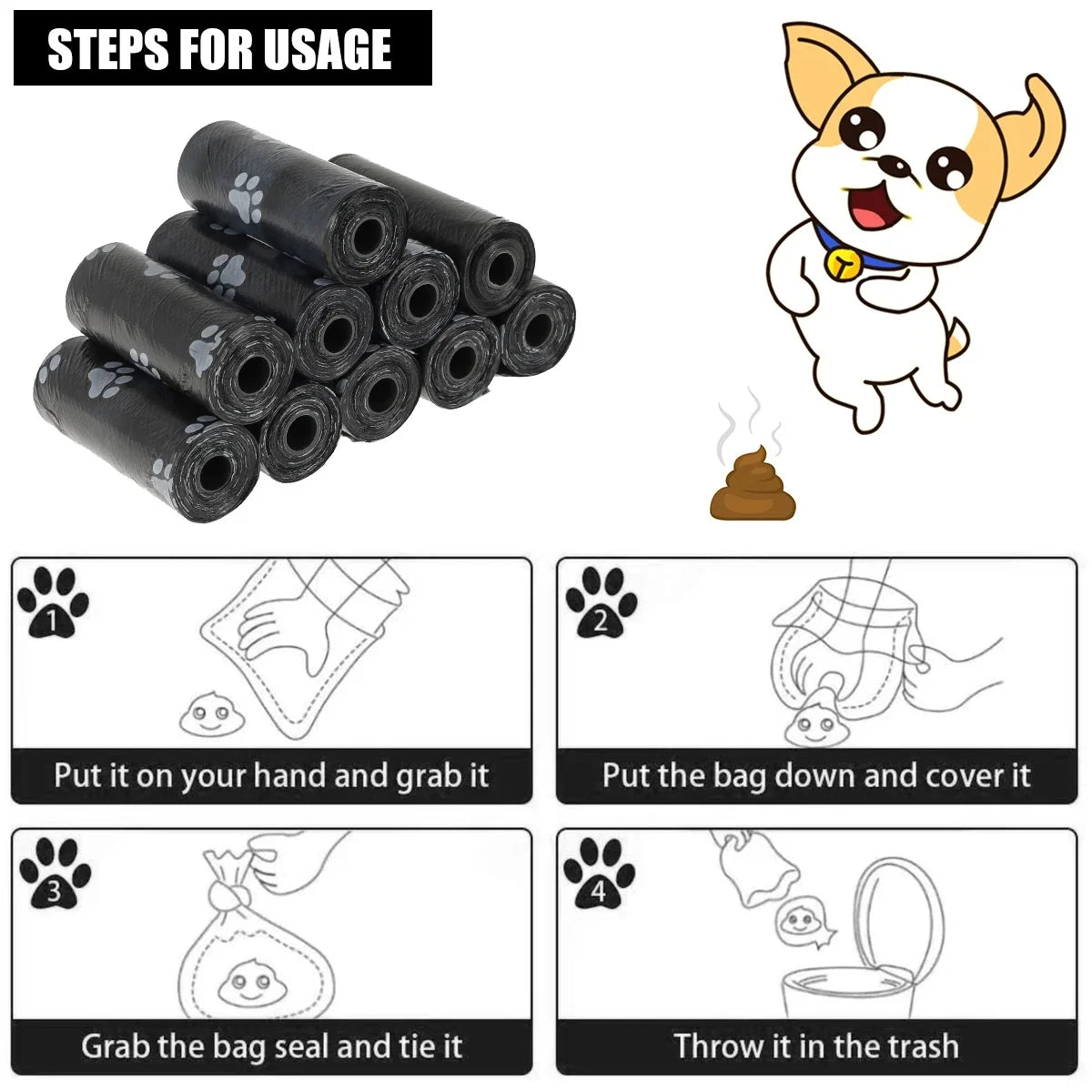 Eco-Friendly Pet Waste Bags - 40 Rolls